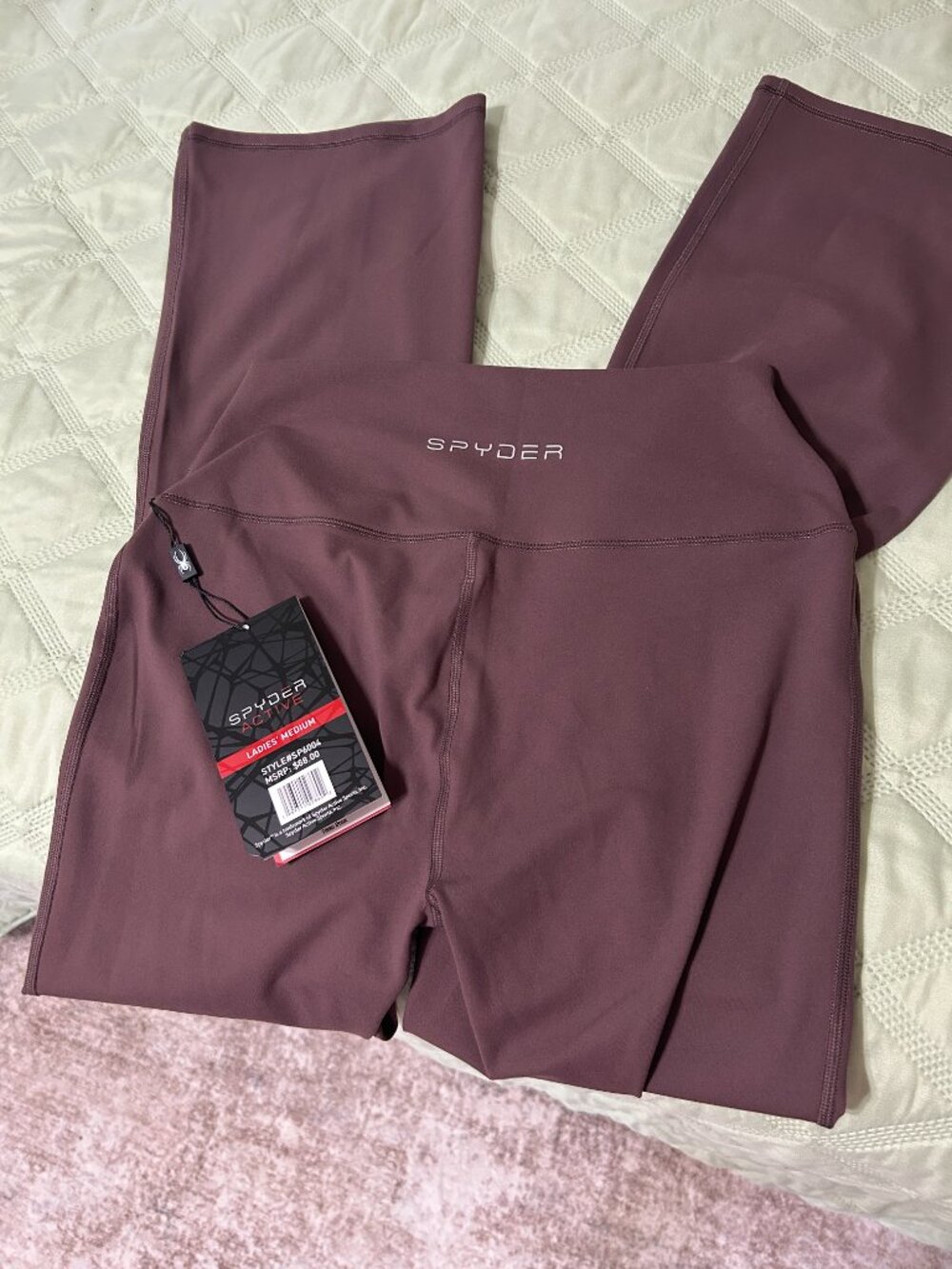 Spyder Brown Flare High-rise Ladies active pants NWT - Picture 2 of 4